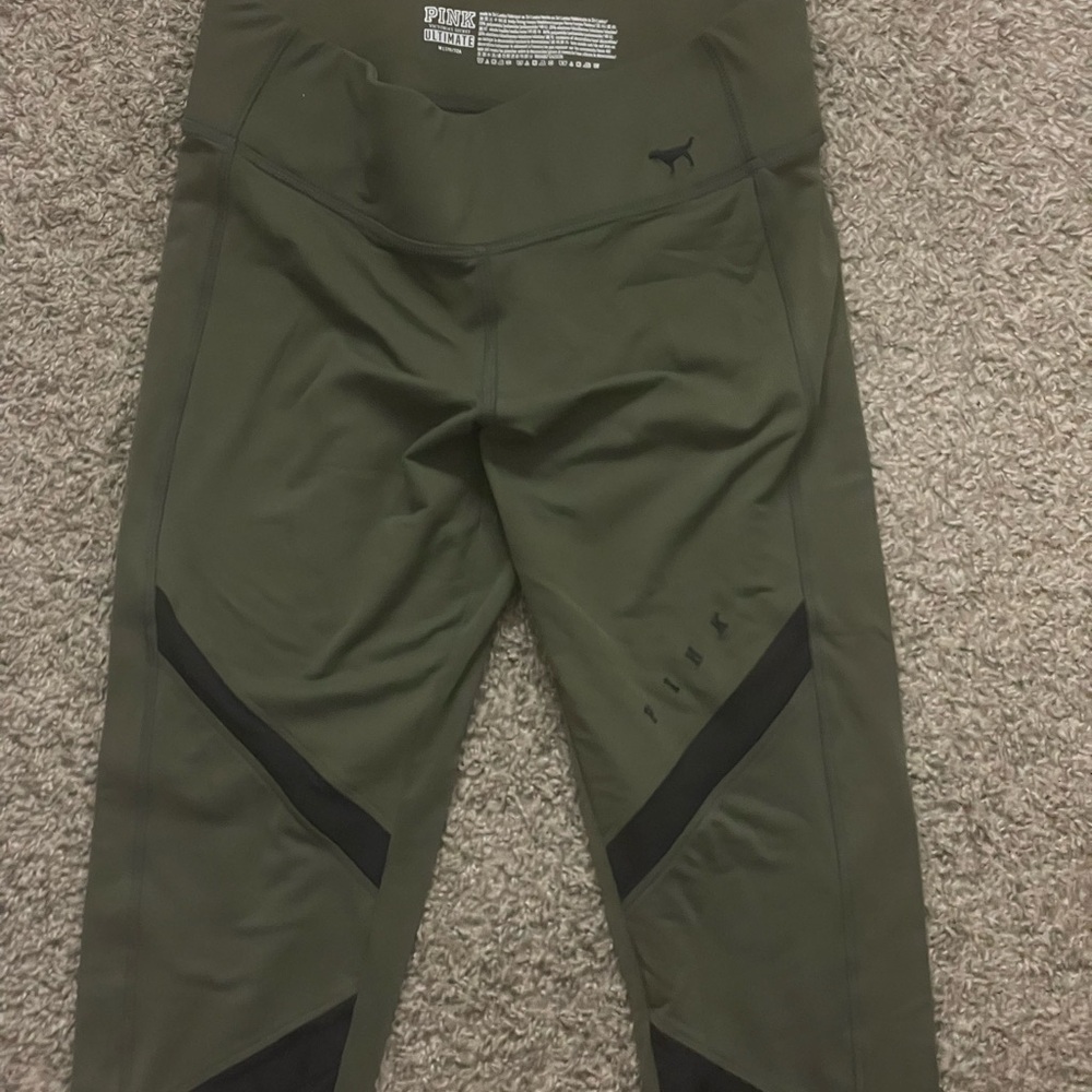 PINK Victoria's Secret Dark Green Leggings